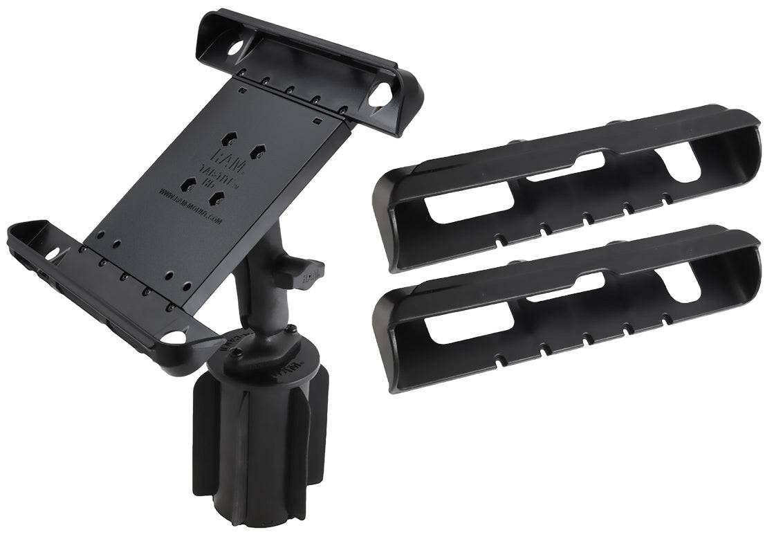 RAM® Tab-Tite™ Large Tablet Holder with RAM-A-CAN™ II Cup Holder Mount - RAP-299-3-B-102-TAB-LG - OC Mounts