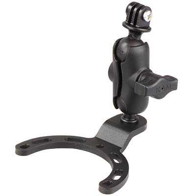 RAM® Small Gas Tank Mount with Universal Action Camera Adapter - RAM-B-410-A-GOP1U - OC Mounts