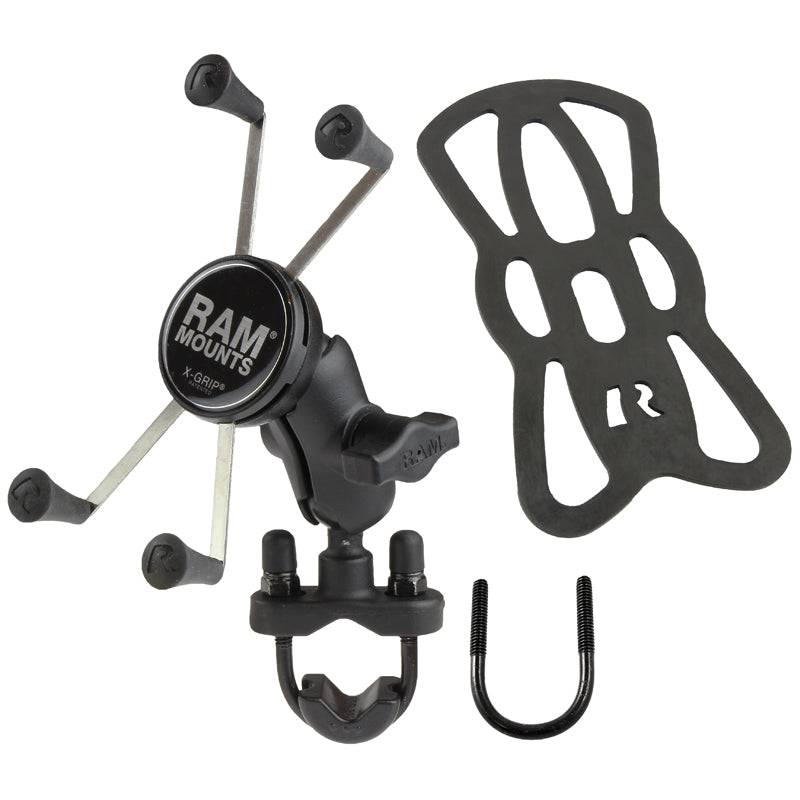 RAM® X-Grip® Large Phone Mount with Handlebar U-Bolt Base - RAM-B-149Z-A-UN10U - OC Mounts