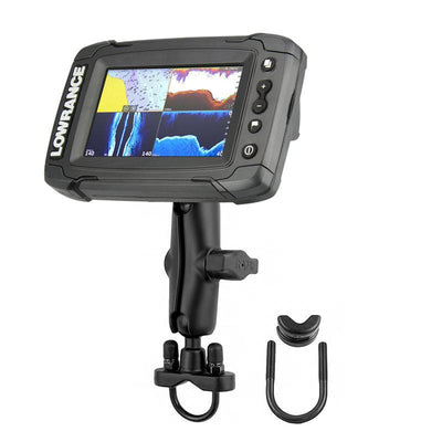 RAM® Handlebar U-Bolt Double Ball Mount for Lowrance Elite-5 + More - RAM-B-149Z-LO11-NAV1 - OC Mounts