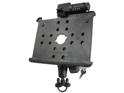 RAM® Latch-N-Lock™ for Apple iPad Gen 1-2 with Handlebar U-Bolt Base - RAM-B-149Z-AP8LU - OC Mounts