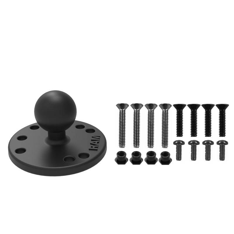 RAM® Round Plate with Ball & Mounting Hardware for Garmin GPSMAP + More - RAM-B-202-G1U - OC Mounts