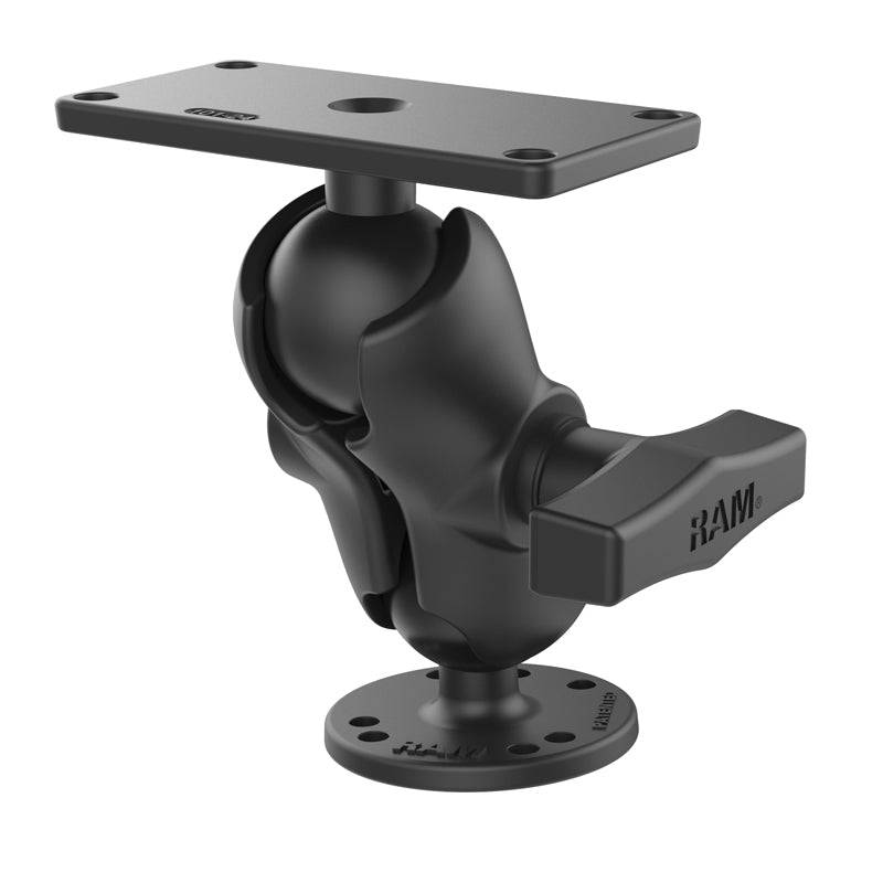 RAM® Drill-Down Double Ball Mount for Humminbird Helix 7 - RAM-202-24-B-202U - OC Mounts