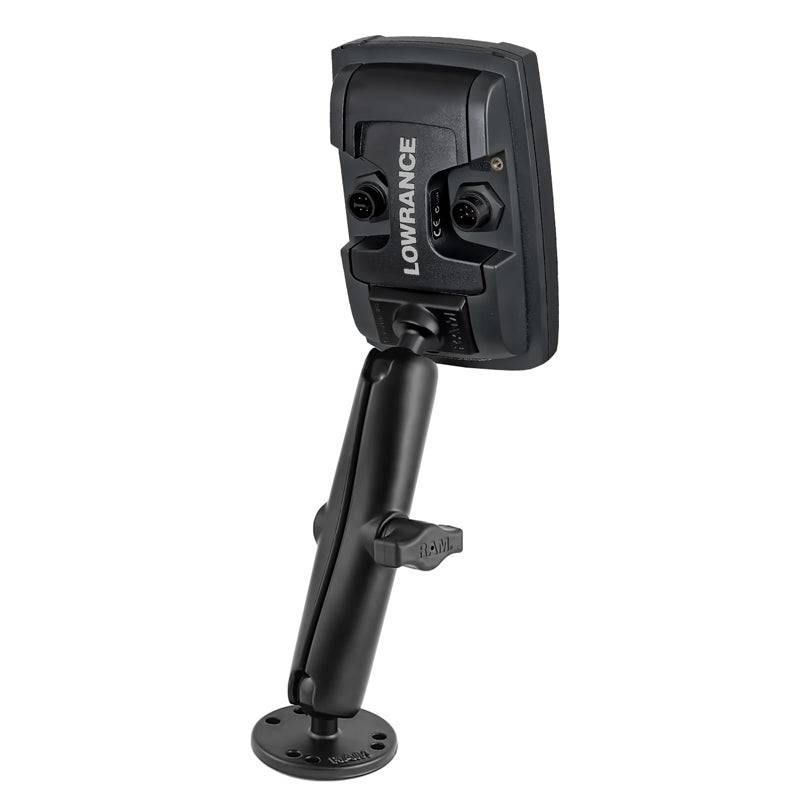 RAM® Double Ball Mount for Lowrance Elite-4 & Mark-4 - RAM-B-101-C-LO11 - OC Mounts