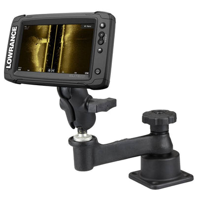 RAM Horizontal Swing Arm Mount for Lowrance Elite-5 Series - RAM-109H-2B-B-LO11 - OC Mounts