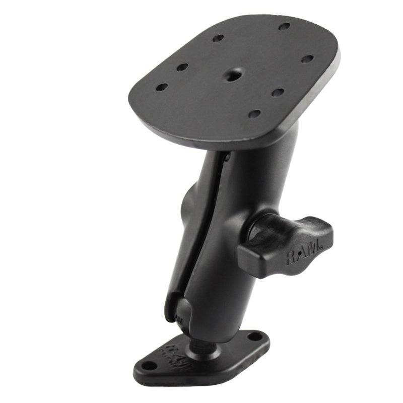 RAM® Double Ball Diamond Plate Mount for Humminbird Piranha + More - RAM-B-107-1U-238 - OC Mounts