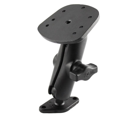 RAM® Double Ball Diamond Plate Mount for Humminbird Piranha + More - RAM-B-107-1U-238 - OC Mounts
