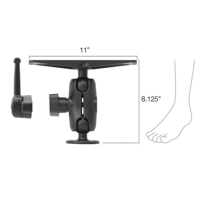 RAM® Large Marine Electronics Mount with RAM® Hi-Torq™ Wrench - RAM-D-111-C-KNOB9H - OC Mounts