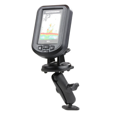 RAM® Double Ball Diamond Plate Mount for Humminbird Piranha + More - RAM-B-107-1U-238 - OC Mounts