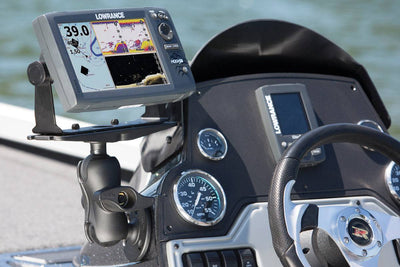 RAM® Large Marine Electronics Mount with RAM® Hi-Torq™ Wrench - RAM-D-111-C-KNOB9H - OC Mounts
