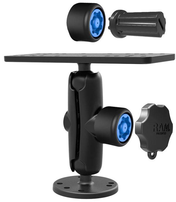 RAM® Pin-Lock™ Universal Marine Electronic Mount with Gimbal Knob - RAM-SG-B-111U - OC Mounts
