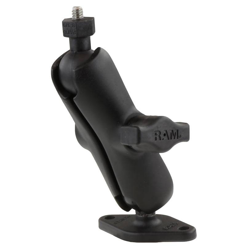 RAM® Tough-Ball™ Mount with 1/4"-20 Threaded Stud & Diamond Plate - RAM-B-238-379U-252025 - OC Mounts