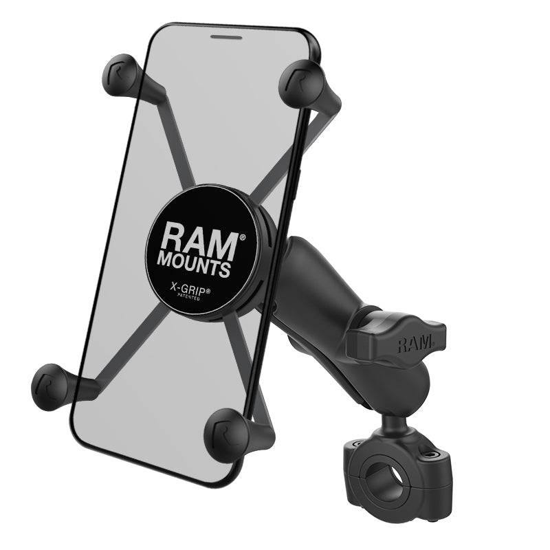 RAM® X-Grip® Large Phone Mount with RAM® Torque™ Medium Rail Base - RAM-B-408-75-1-UN10U - OC Mounts