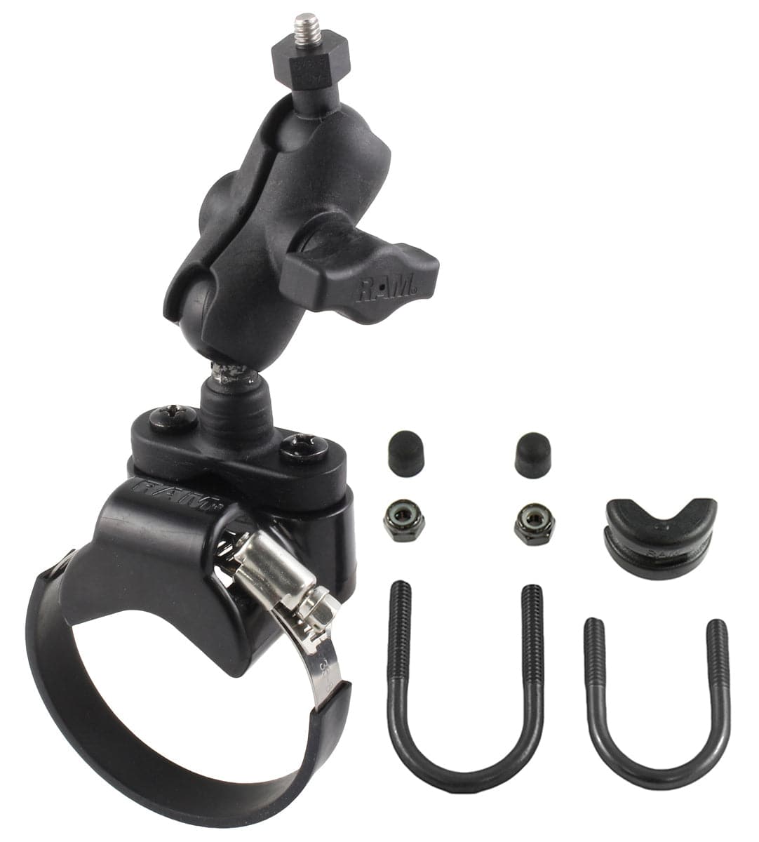 RAM® ATV/UTV Composite Rail Mount with 1/4"-20 Threaded Camera Adapter - RAP-B-231-2-A-379-252025U - OC Mounts