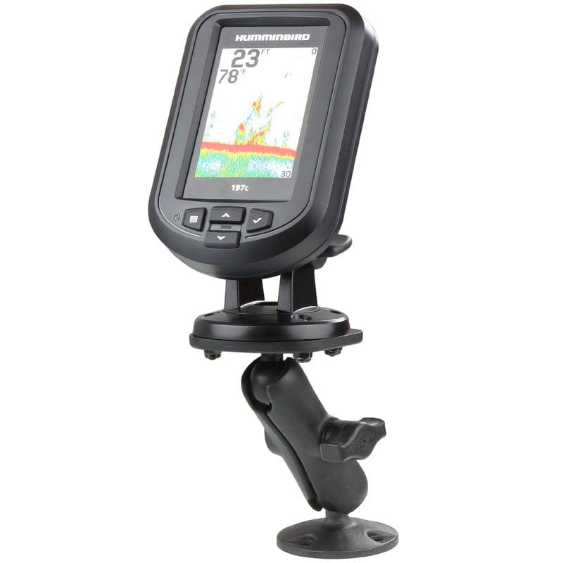 RAM® Composite Double Ball Mount for Humminbird Piranha + More - RAP-B-107-1U - OC Mounts