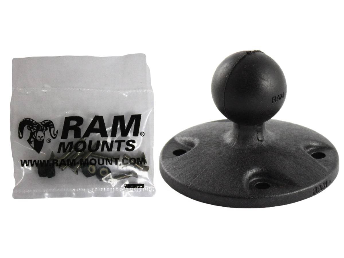 RAM® Composite Round Plate with Ball & Hardware for Garmin GPSMAP + More - RAP-B-202-G1 - OC Mounts