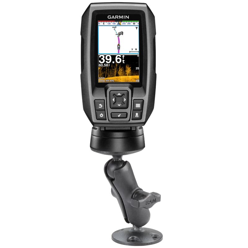 RAM® Composite Double Ball Mount with Hardware for Garmin Striker + More - RAP-B-101U-G4 - OC Mounts