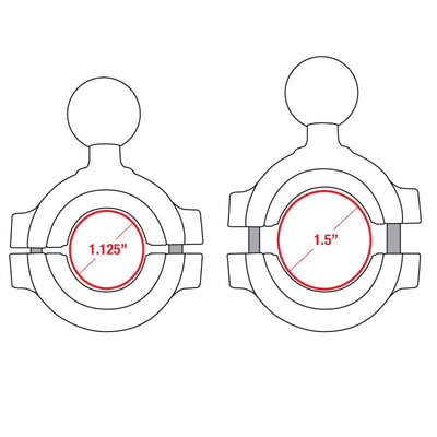 RAM® X-Grip® Phone Mount with RAM® Torque™ Large Rail Base - RAM-B-408-112-15-UN7U - OC Mounts