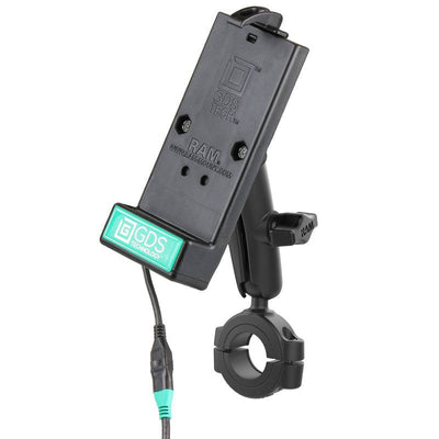 GDS® Powered Phone Dock with RAM® Torque™ Large Rail Base - RAM-B-408-112-15-GDS-DOCK-V1U - OC Mounts