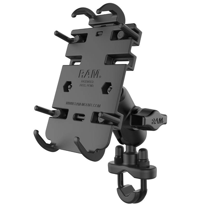 RAM® Quick-Grip™ Phone Mount with Handlebar U-Bolt Base - RAM-B-149Z-A-PD3U - OC Mounts