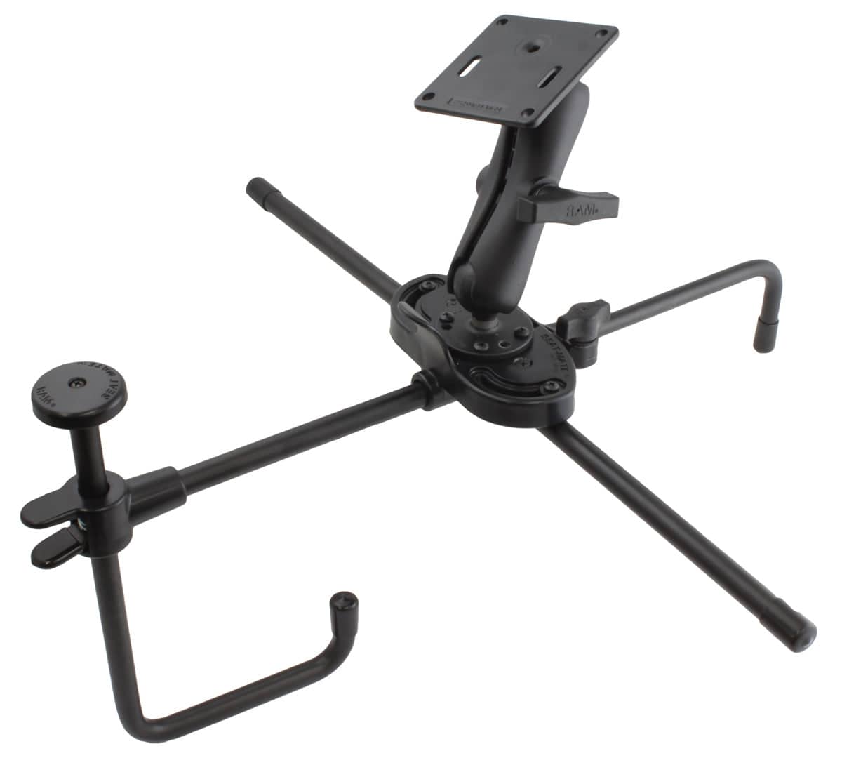 RAM® Seat-Mate™ with Double Ball Mount and 75x75mm VESA Plate - RAM-SM1-101-2461 - OC Mounts