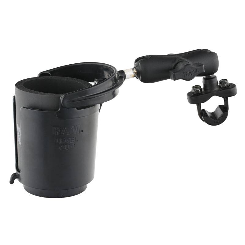 RAM® Level Cup™ 16oz Drink Holder with Handlebar U-Bolt Base - RAM-B-132RU - OC Mounts