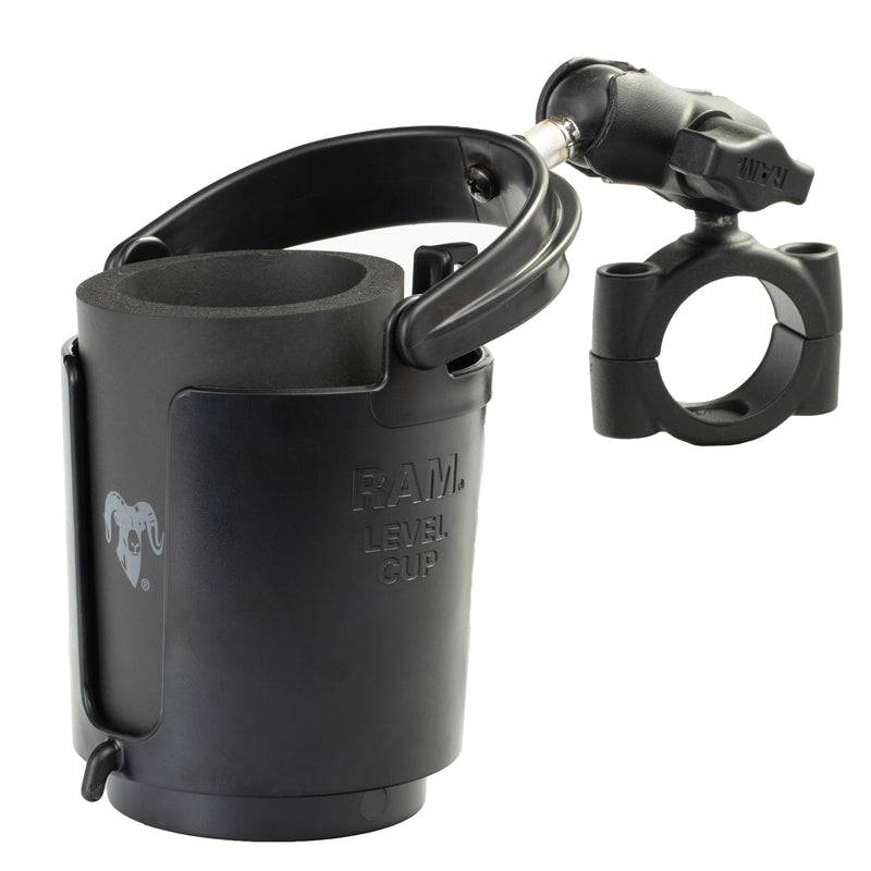 RAM® Level Cup™ 16oz Drink Holder with RAM® Torque™ Large Rail Base - RAM-B-408-112-15-A-132U - OC Mounts