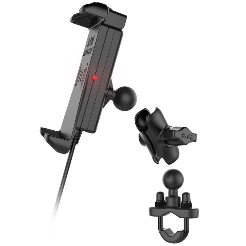RAM® Quick-Grip™ Waterproof Wireless Charging Handlebar Mount - RAM-B-149Z-A-UN14W-V7M - OC Mounts