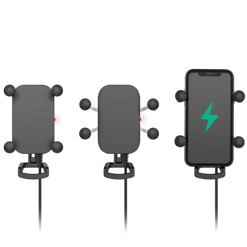 RAM® Tough-Charge™ Waterproof Wireless Charging Mount with Tough-Claw™ - RAM-B-400-A-UN12W-V7M - OC Mounts