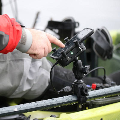 RAM® Tough-Charge™ Waterproof Wireless Charging Mount with Tough-Claw™ - RAM-B-400-A-UN12W-V7M - OC Mounts