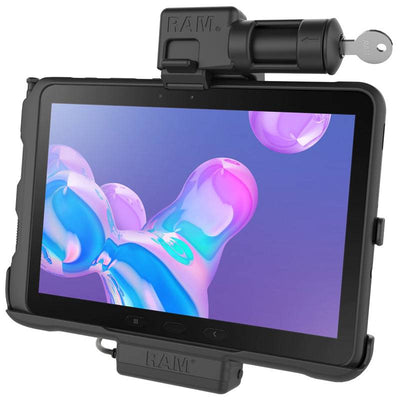 RAM® EZ-Roll'r™ Powered Key-Locking Cradle for Samsung Tab Active Pro - RAM-HOL-SAM52PKLU - OC Mounts
