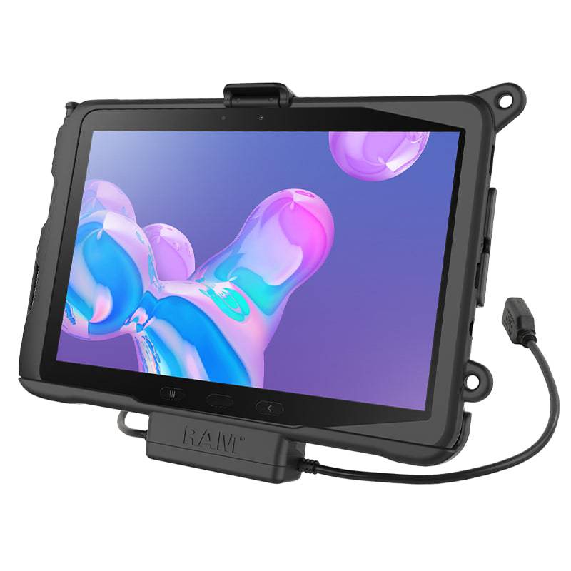 RAM® EZ-Roll'r™ Power & Data Cradle for Samsung Galaxy Tab Active Pro - RAM-HOL-SAM52PDU - OC Mounts