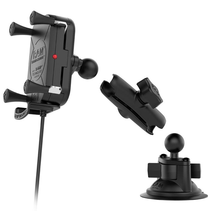RAM® Tough-Charge™ Waterproof Wireless Charging Suction Cup Mount - RAM-B-166-UN12W - OC Mounts