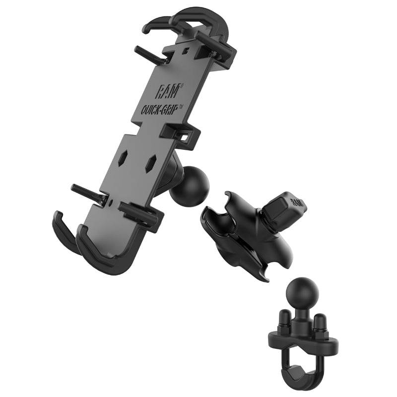 RAM® Quick-Grip™ XL Phone Mount with Handlebar U-Bolt Base - RAM-B-149Z-A-PD4U - OC Mounts