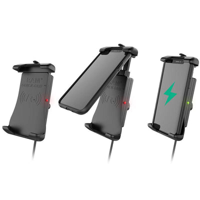 RAM® Quick-Grip™ Waterproof Wireless Charging Handlebar Mount - RAM-B-149Z-A-UN14W-V7M - OC Mounts