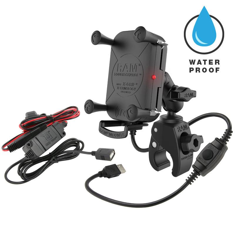 RAM® Tough-Charge™ Waterproof Wireless Charging Mount with Tough-Claw™ - RAM-B-400-A-UN12W-V7M - OC Mounts