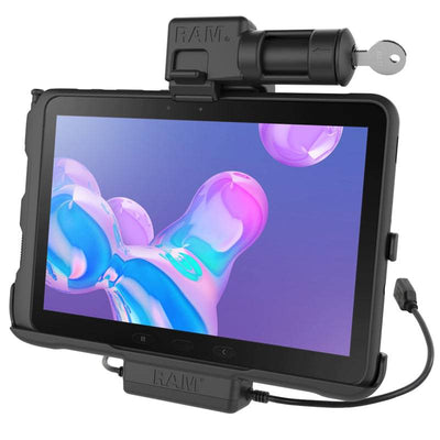 RAM® Power + Data Key-Locking Cradle for Samsung Tab Active Pro - RAM-HOL-SAM52PDKLU - OC Mounts
