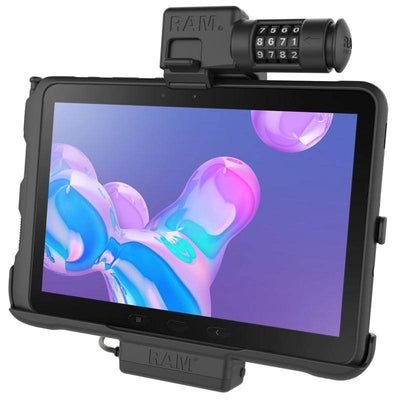 RAM® EZ-Roll'r™ Powered Combo-Locking Cradle for Samsung Tab Active Pro - RAM-HOL-SAM52PCLU - OC Mounts