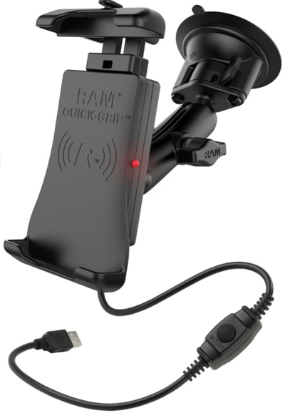 RAM® Quick-Grip™ Waterproof Wireless Charging Suction Cup Mount - RAM-B-166-UN14W - OC Mounts