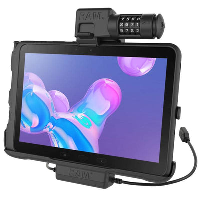 RAM® Power + Data Combo-Locking Cradle for Samsung Tab Active Pro - RAM-HOL-SAM52PDCLU - OC Mounts