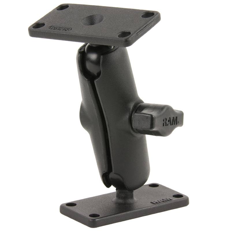 RAM® Double Ball Mount with Two 1.5" x 3" Plates - RAM-B-102U-153 - OC Mounts