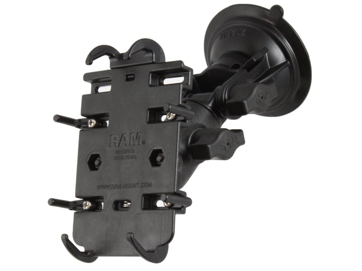 RAM® Quick-Grip™ Phone Mount with RAM® Twist-Lock™ Suction Ratchet Base - RAP-B-104-224-PD3U - OC Mounts