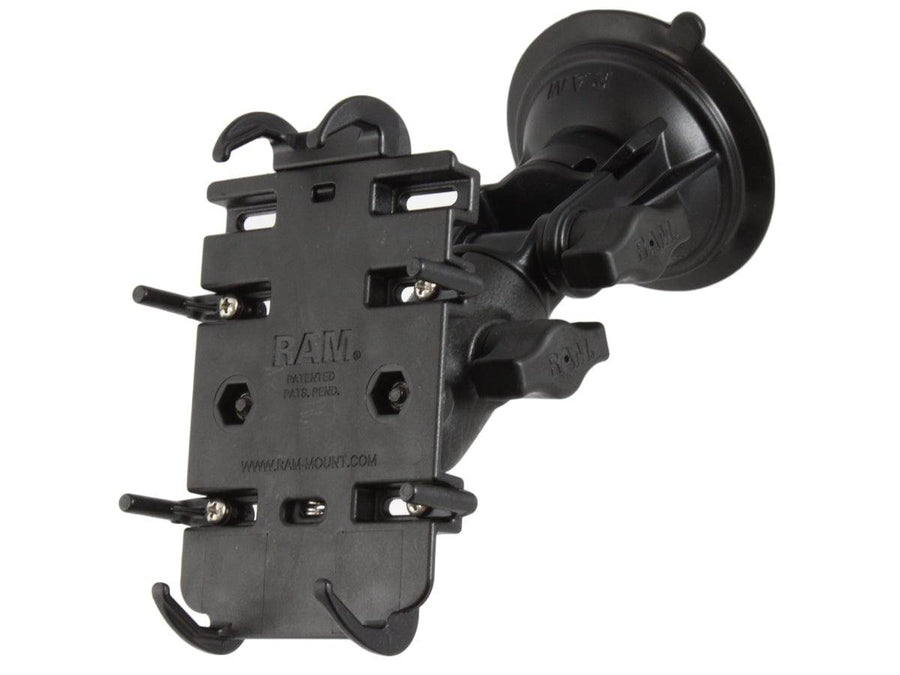 RAM® Quick-Grip™ Phone Mount with RAM® Twist-Lock™ Suction Ratchet Base - RAP-B-104-224-PD3U - OC Mounts