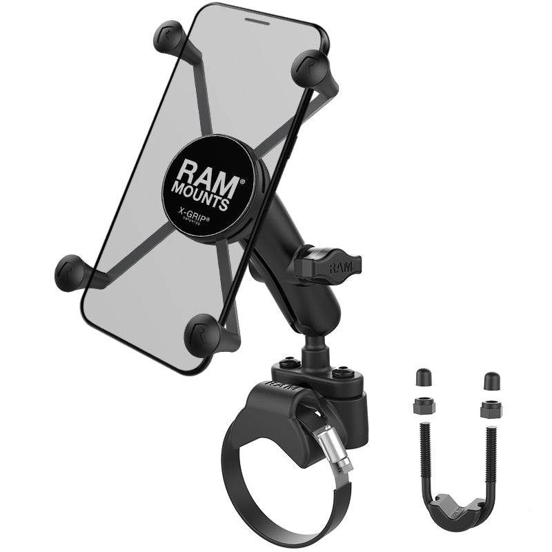 RAM® X-Grip® Large Phone Mount with ATV/UTV Rail Base - RAM-B-231-2-UN10 - OC Mounts