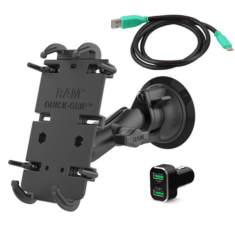 RAM® Quick-Grip™ XL Type-C Vehicle Bundle - RAM-B-166-PD4-2QCCIGU - OC Mounts