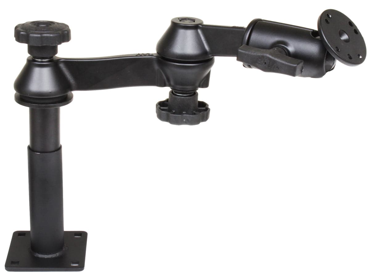RAM® Tele-Pole™ with 4" & 7" Poles, Swing Arms & Large Round Plate - RAM-VP-SW1-47-240 - OC Mounts