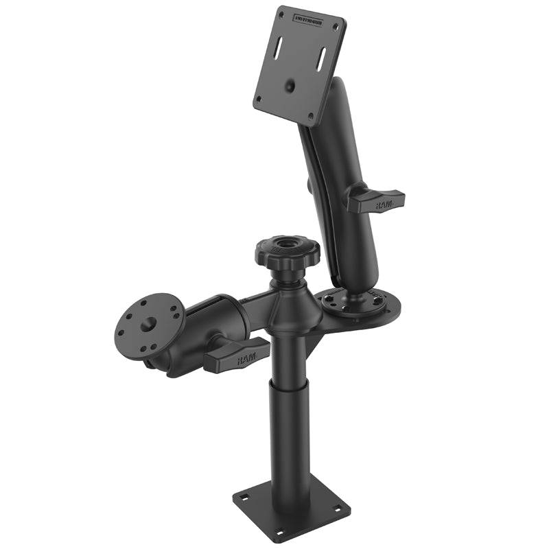 RAM® Tele-Pole™ with 4” & 5” Poles and Double Ball 75x75mm VESA Mount - RAM-VP-SW2F-45-2461 - OC Mounts