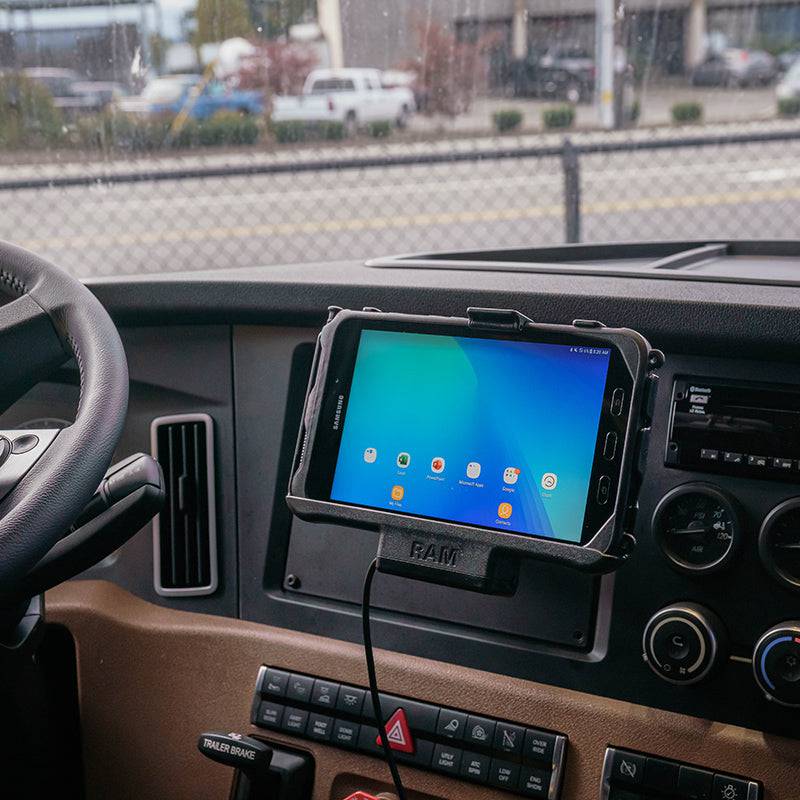 RAM® EZ-Roll'r™ Powered Cradle for Samsung Tab Active3 and Tab Active2 - RAM-HOL-SAM60PU - OC Mounts