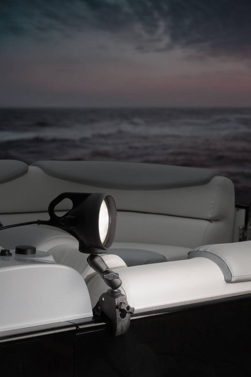 RAM® Tough-Claw™ Double Ball Mount with LED Spotlight - RAM-B-152-404 - OC Mounts