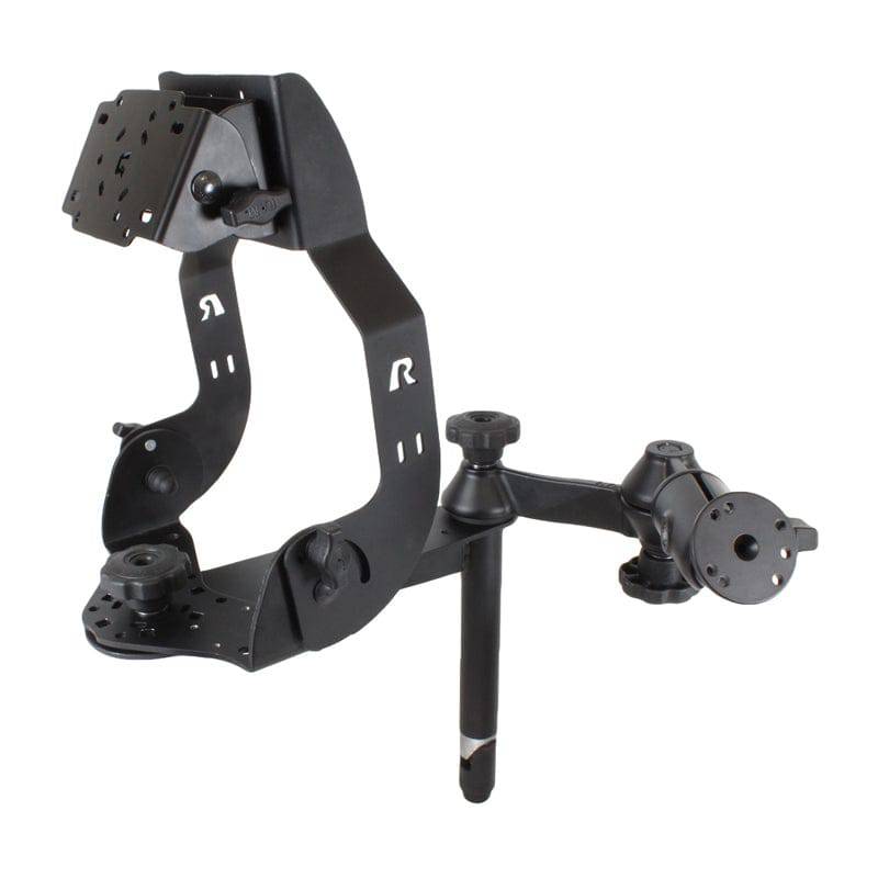 RAM® MDT Display Mount with Long Flange, Swing Arms & 8" Upper Pole - RAM-DIS-MDT2-8-SW2 - OC Mounts